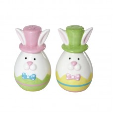 Transpac Easter Bunny with Top Hat Salt and Pepper Set TXV1006